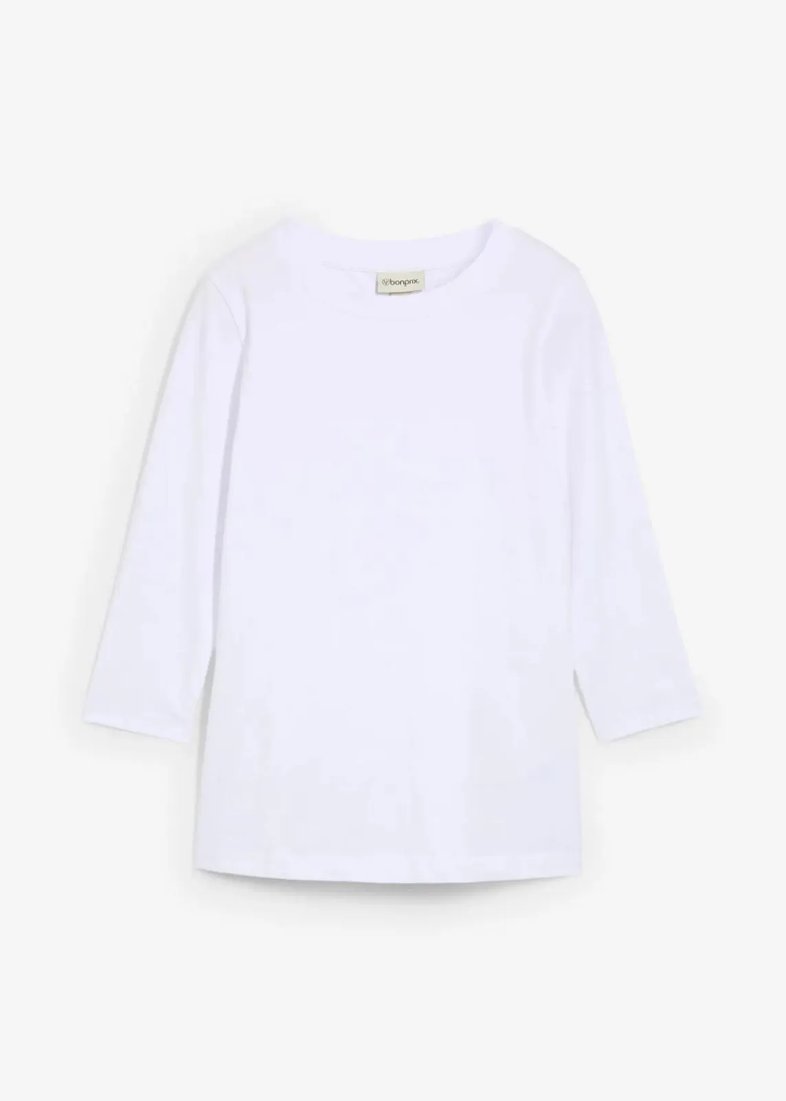 bonprix Bekleidung·Röcke|Nachhaltigere Materialien^3/4-Armshirt mit reiner Bio-Baumwolle weiß