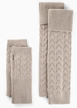 bonprix Handschuhe & Stulpen|Mützen, Caps & Hüte^Armstulpen und Beinstulpen (4-tlg-Set) taupe