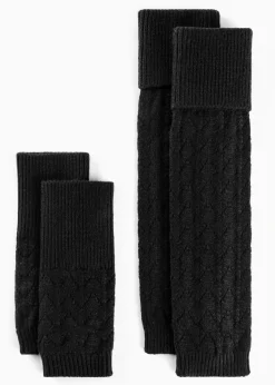 bonprix Handschuhe & Stulpen^Armstulpen und Beinstulpen (4-tlg. Set) schwarz