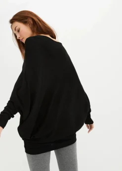 bonprix Bekleidung·Umstandsmode|Bekleidung·Jeans^Asymmetrischer Oversize-Pullover schwarz