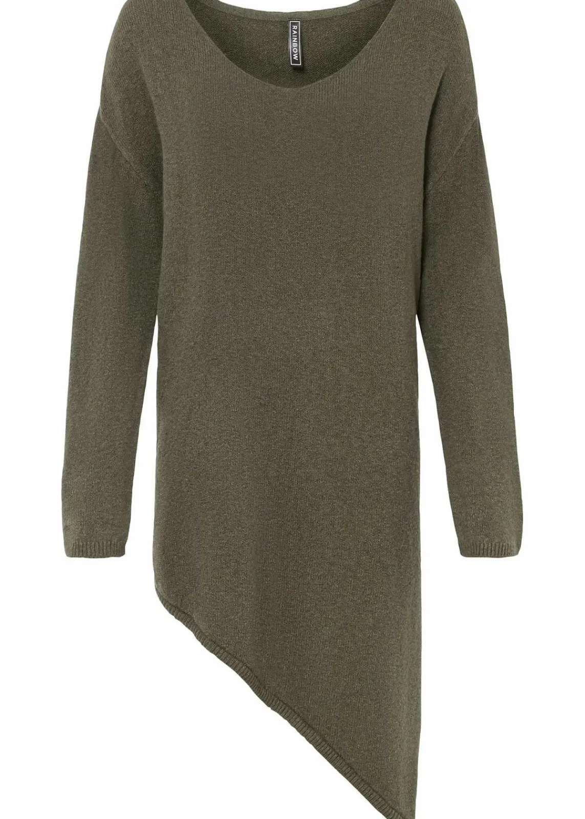 bonprix Bekleidung·Umstandsmode|Bekleidung·Jeans^Asymmetrischer Pullover dunkeloliv