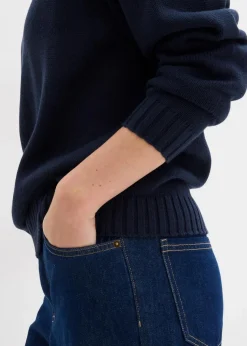 bonprix Pullover & Strickjacken|Strickmode^Asymmetrischer Pullover dunkelblau