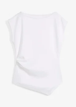 bonprix Shirts & Tops^Asymmetrisches Top aus bequemem Scuba weiß