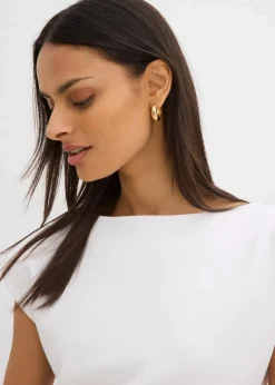 bonprix Shirts & Tops^Asymmetrisches Top aus bequemem Scuba weiß