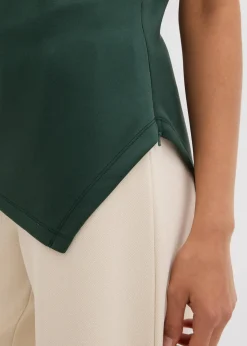 bonprix Shirts & Tops^Asymmetrisches Top aus bequemem Scuba schattengrün