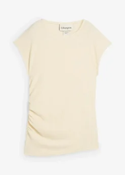 bonprix Shirts & Tops|Nachhaltigere Materialien^Asymmetrisches Top aus leichtem Crêpe natur