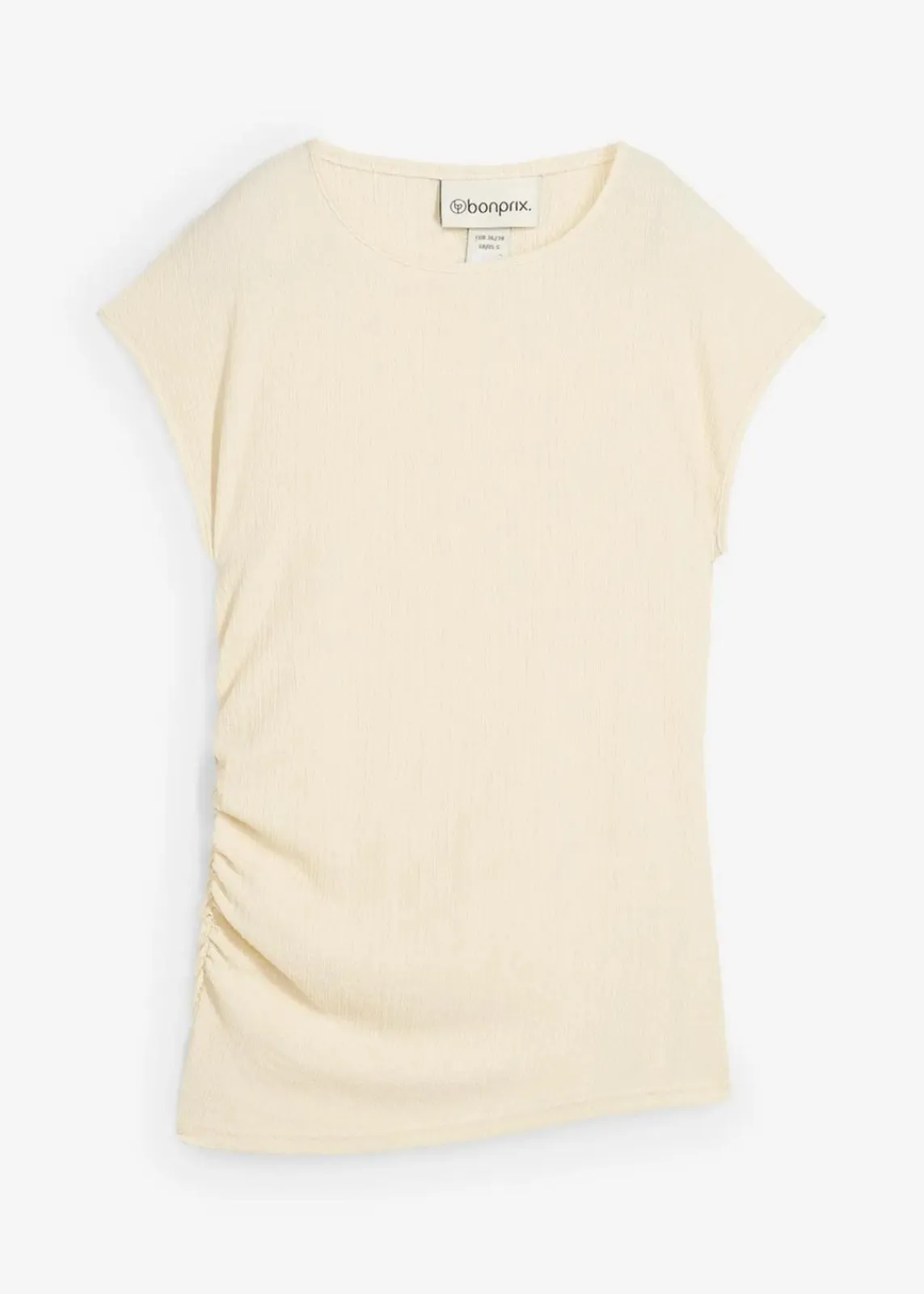 bonprix Shirts & Tops|Nachhaltigere Materialien^Asymmetrisches Top aus leichtem Crêpe natur