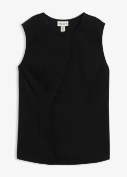 bonprix Shirts & Tops^Asymmetrisches Westen-Top aus Punto di Roma schwarz