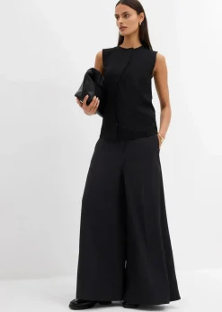 bonprix Shirts & Tops^Asymmetrisches Westen-Top aus Punto di Roma schwarz