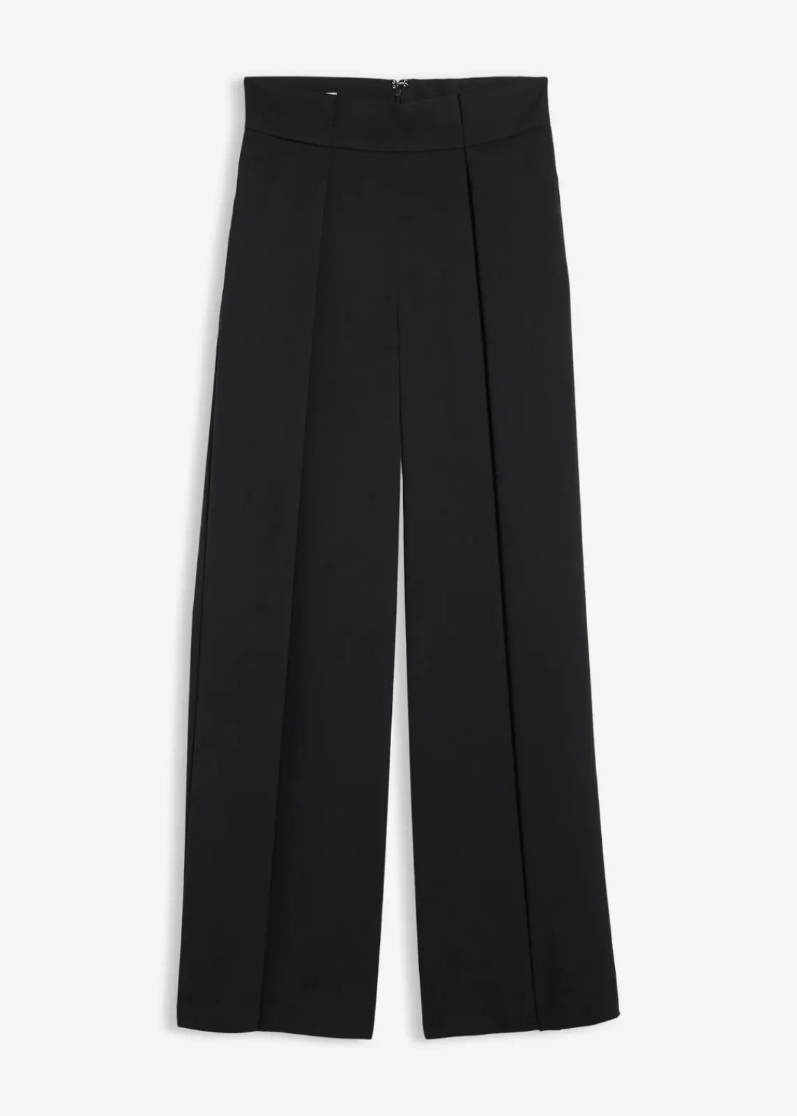 bonprix Bekleidung·Kleider^Ausgestellte Bundfaltenhose schwarz