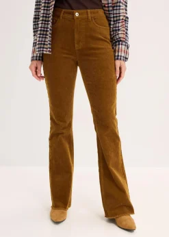 bonprix Hosen^Ausgestellte Cordhose cognac braun