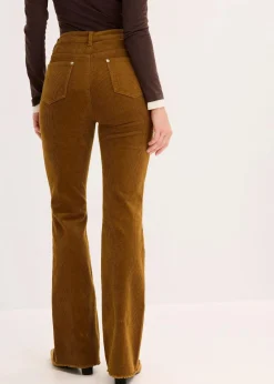 bonprix Hosen^Ausgestellte Cordhose cognac braun