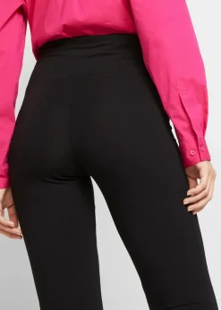 bonprix Bekleidung·Kleider|Nachhaltigere Materialien^ausgestellte Leggings schwarz