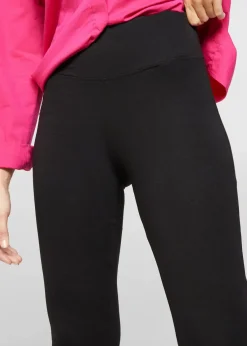 bonprix Bekleidung·Kleider|Nachhaltigere Materialien^ausgestellte Leggings schwarz