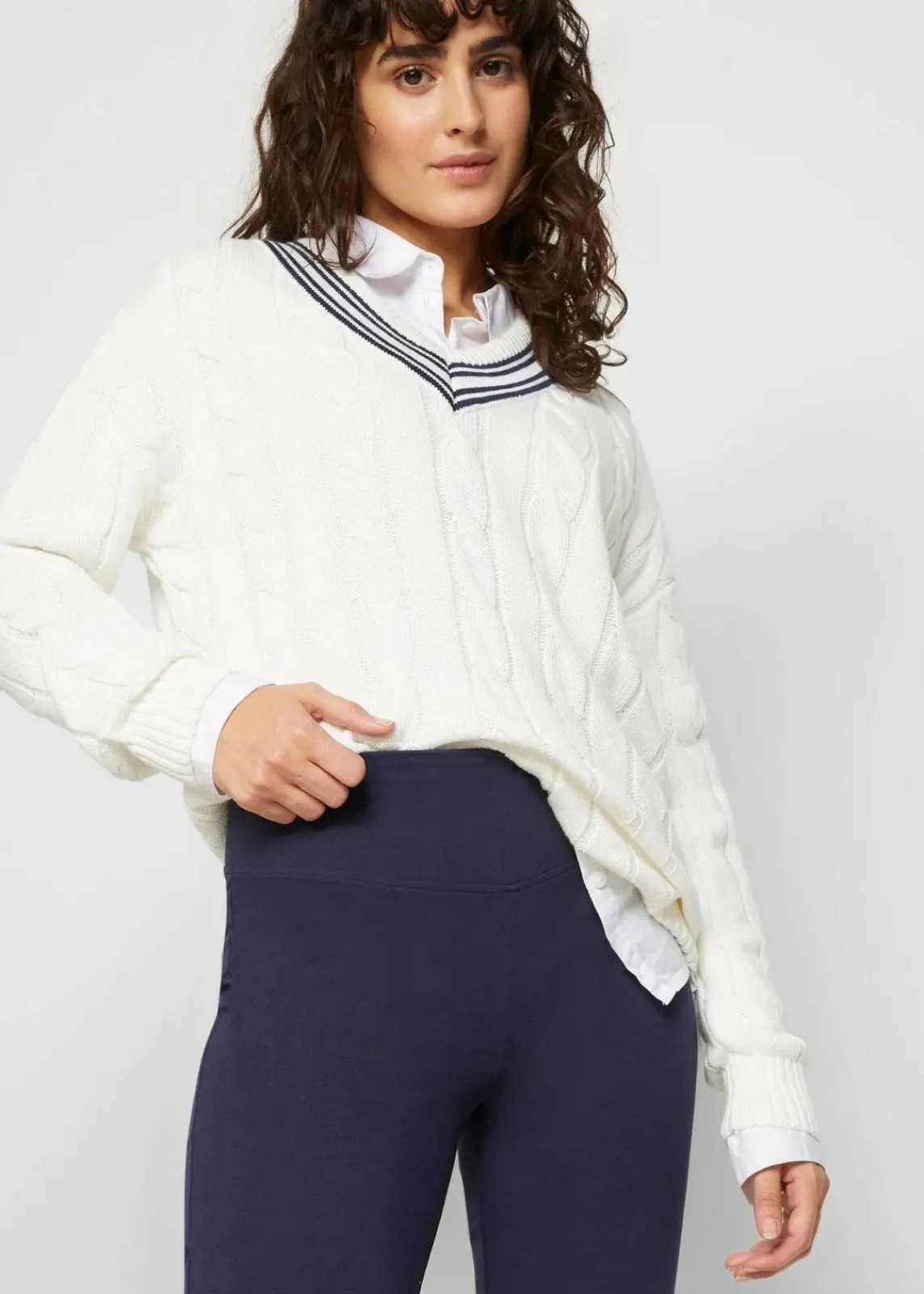 bonprix Hosen|Nachhaltigere Materialien^ausgestellte Leggings dunkelblau