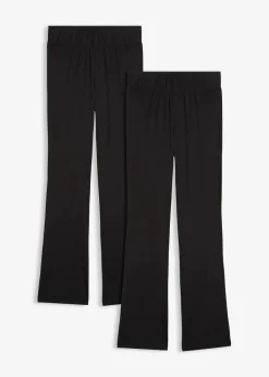 bonprix Bekleidung·Kleider|Hosen^ausgestellte Leggings (2er-Pack) schwarz
