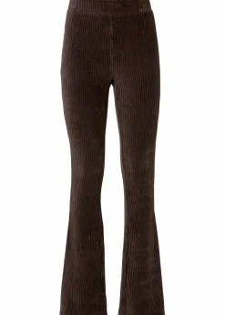 bonprix Bekleidung·Kleider|Hosen^Ausgestellte Leggings in Cordoptik dunkelbraun