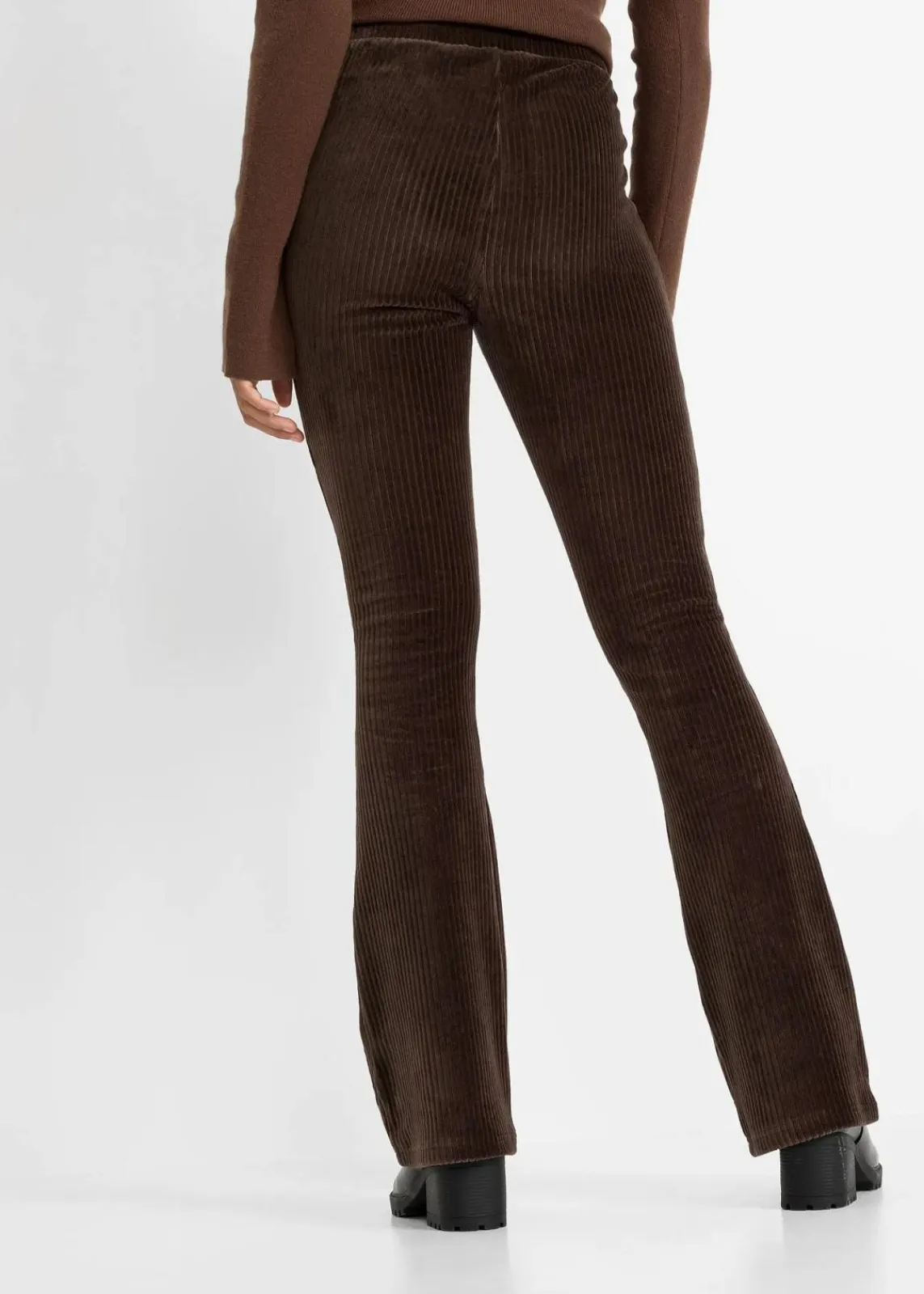 bonprix Bekleidung·Kleider|Hosen^Ausgestellte Leggings in Cordoptik dunkelbraun