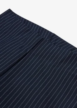 bonprix Bekleidung·Kleider^Ausgestellte Schlupfhose mit Nadelstreifen dunkelblau/wollweiß