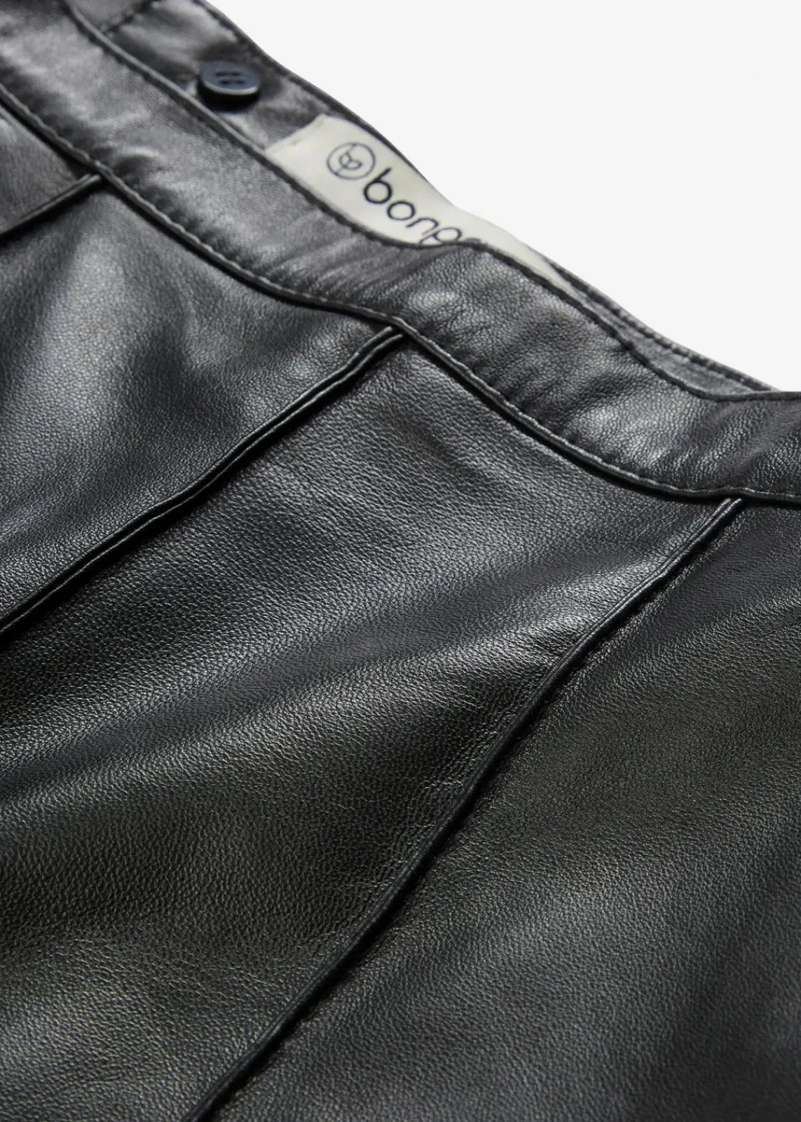 bonprix Bekleidung·Sportbekleidung|Röcke^Ausgestellter Lederrock aus Lammnappa schwarz