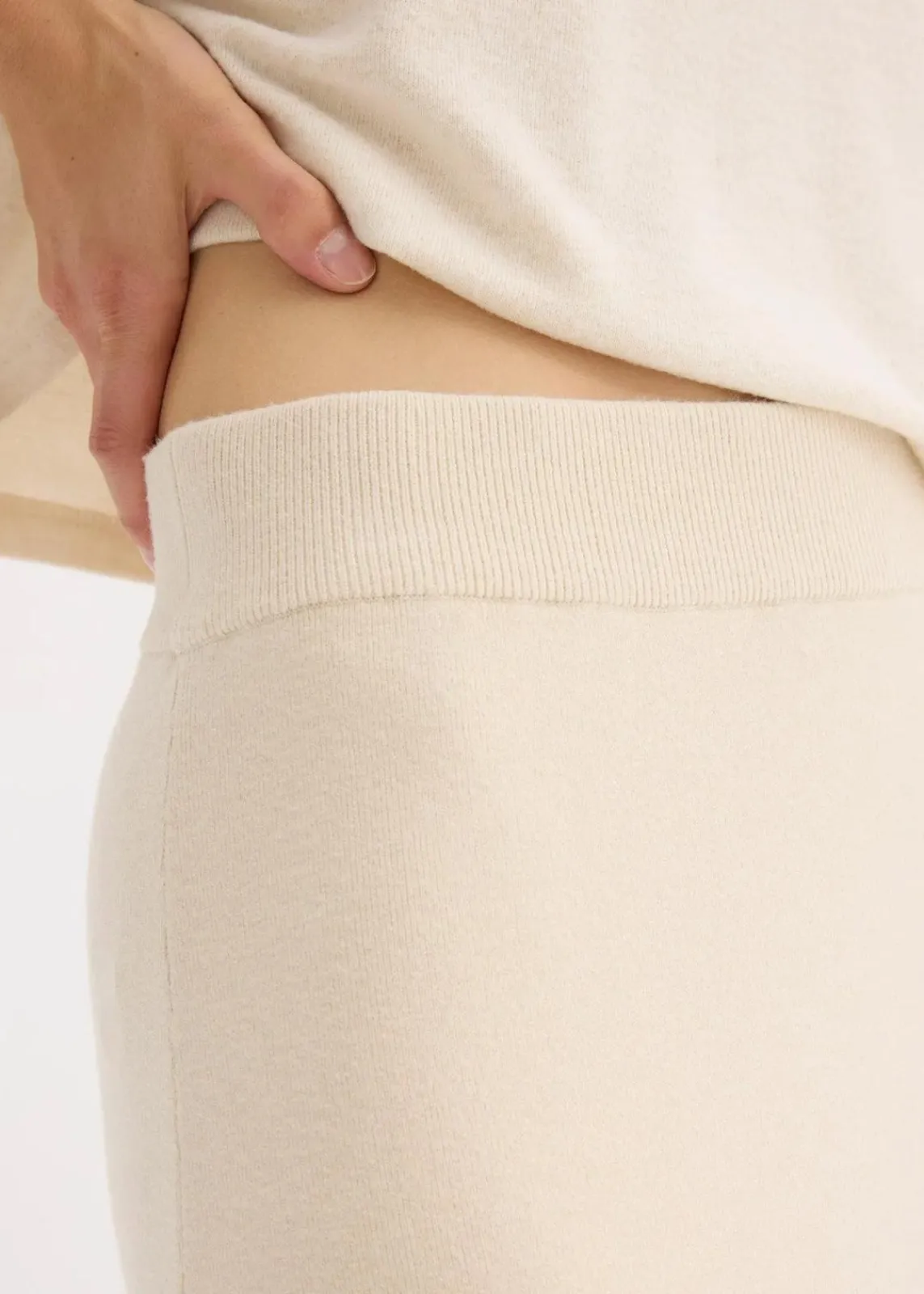 bonprix Bekleidung·Sportbekleidung|Röcke^Ausgestellter Strickrock kieselbeige meliert