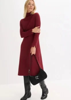 bonprix Kleider|Nachhaltigere Materialien^Ausgestelltes Midikleid rubinrot