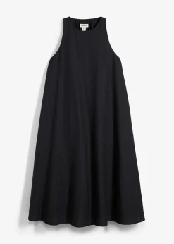 bonprix Kleider^Ausgestelltes Midikleid aus Viskose-Mix schwarz