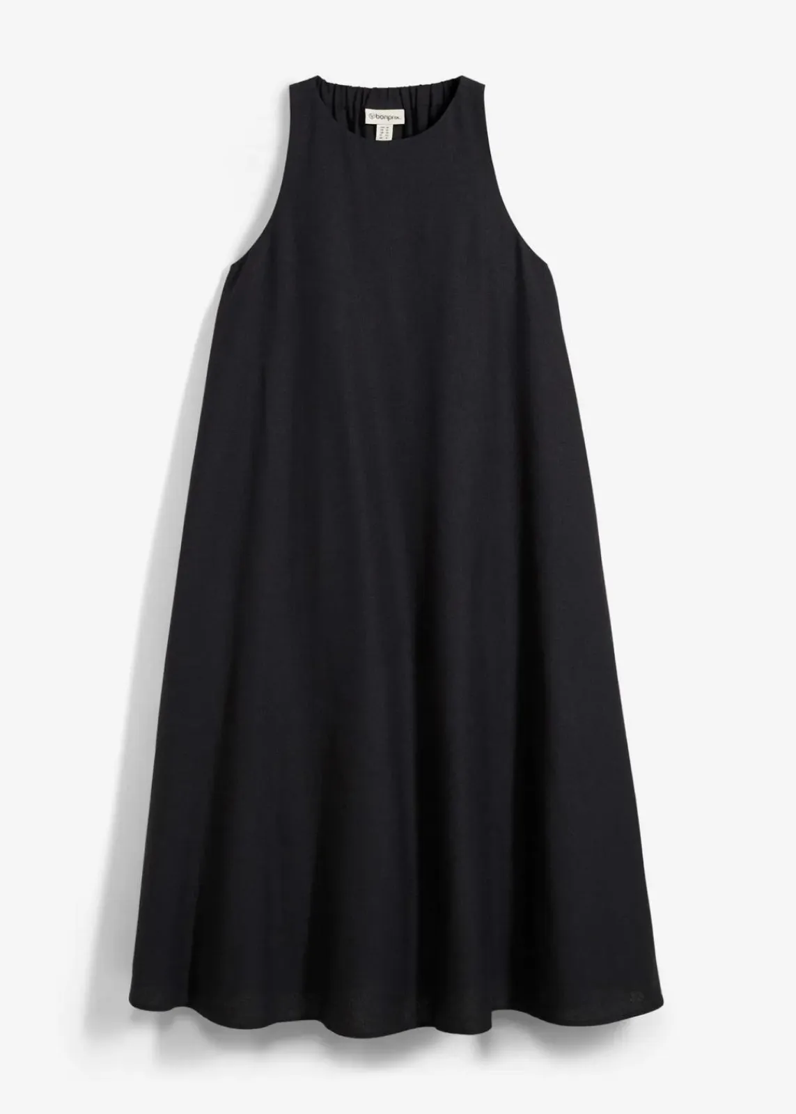 bonprix Kleider^Ausgestelltes Midikleid aus Viskose-Mix schwarz
