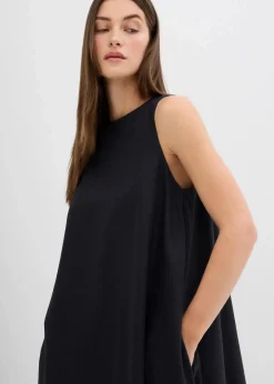 bonprix Kleider^Ausgestelltes Midikleid aus Viskose-Mix schwarz