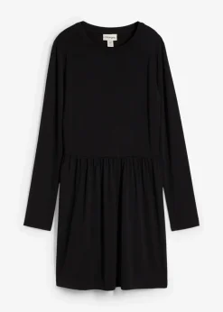 bonprix Nachhaltigere Materialien|Kleider^Ausgestelltes Shirtkleid schwarz
