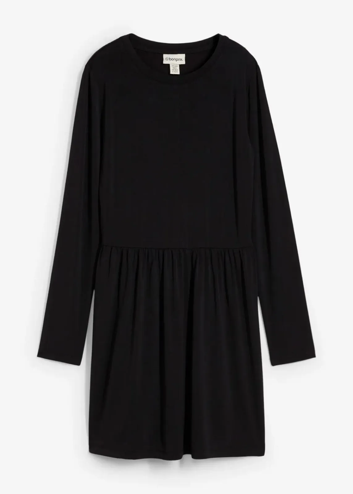 bonprix Nachhaltigere Materialien|Kleider^Ausgestelltes Shirtkleid schwarz