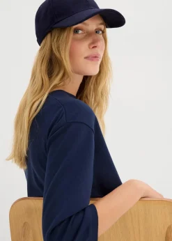 bonprix Basics|Sweat^Ausgestelltes Sweatkleid dunkelblau