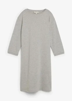 bonprix Kleider|Nachhaltigere Materialien^Ausgestelltes Sweatkleid hellgrau meliert meliert