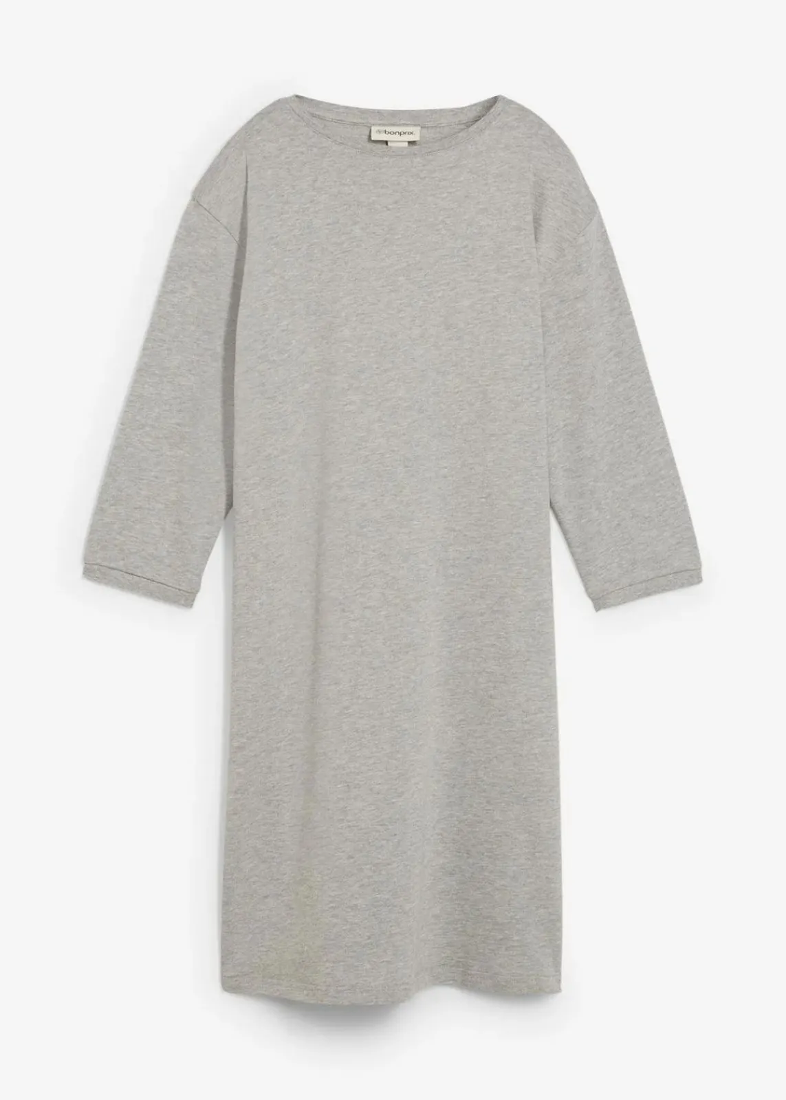 bonprix Kleider|Nachhaltigere Materialien^Ausgestelltes Sweatkleid hellgrau meliert meliert