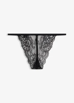 bonprix Wäsche·Corsagen & Negligés|Wäsche·Dessous^Babydoll + String (2-tlg.Set) schwarz