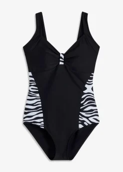 bonprix Nachhaltigere Materialien|Badeanzüge^Badeanzug schwarz/weiß zebra