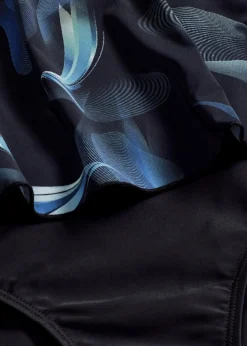 bonprix Nachhaltigere Materialien|Badeanzüge^Badeanzug in Tankinioptik schwarz/dunkelgrün graphisch bedruckt