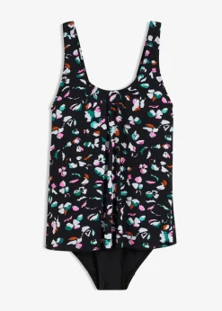 bonprix Nachhaltigere Materialien|Badeanzüge^Badeanzug in Tankinioptik schwarz floral