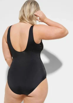 bonprix Nachhaltigere Materialien|Badeanzüge^Badeanzug mit Paspel schwarz/weiß