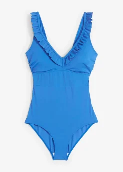 bonprix Nachhaltigere Materialien|Badeanzüge^Badeanzug mit Volants blau