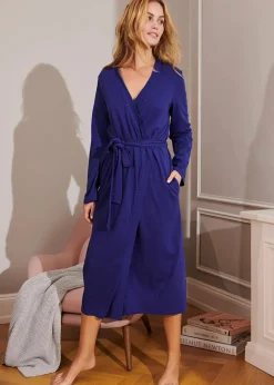bonprix Wäsche·Basics|Wäsche·Bademäntel^Bademantel aus Shirtqualität mitternachtsblau