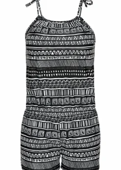 bonprix Nachhaltigere Materialien|Bedeckende Bademode^Badeoverall schwarz/weiß gemustert