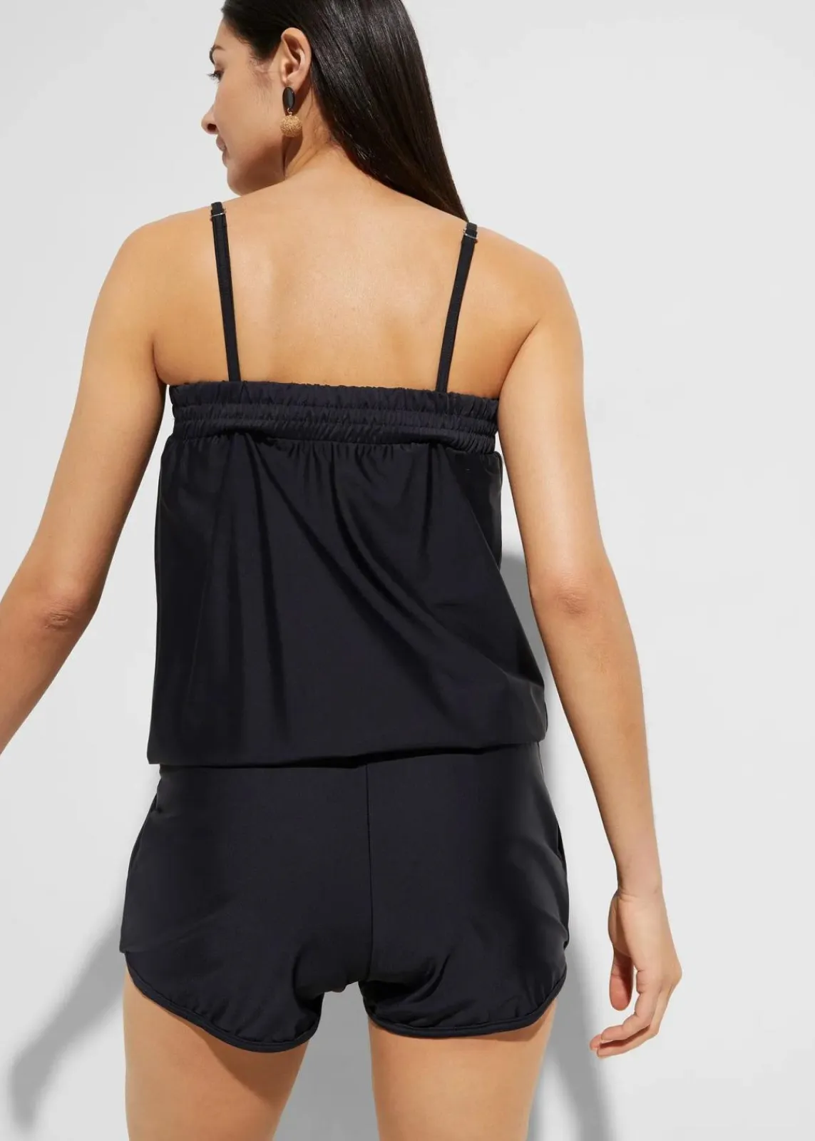 bonprix Bademode·Badeanzüge|Bademode·Bedeckende Bademode^Badeoverall mit Innenslip schwarz