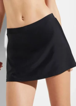 bonprix Nachhaltigere Materialien|Bedeckende Bademode^Baderock mit Innenslip schwarz