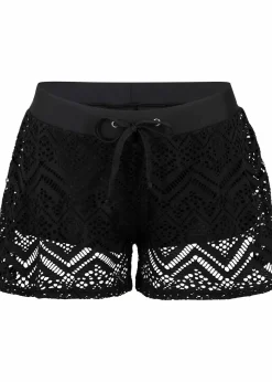 bonprix Nachhaltigere Materialien|Mix & Match^Badeshorts mit Spitze schwarz