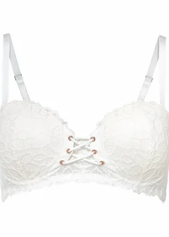 bonprix Große Cups D-H|Nachhaltigere Materialien^Balconette-BH aus feiner Spitze weiß