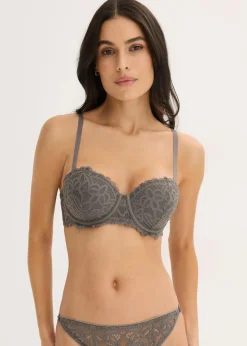 bonprix Große Cups D-H|Bhs^Balconette-BH aus Spitze granitgrau