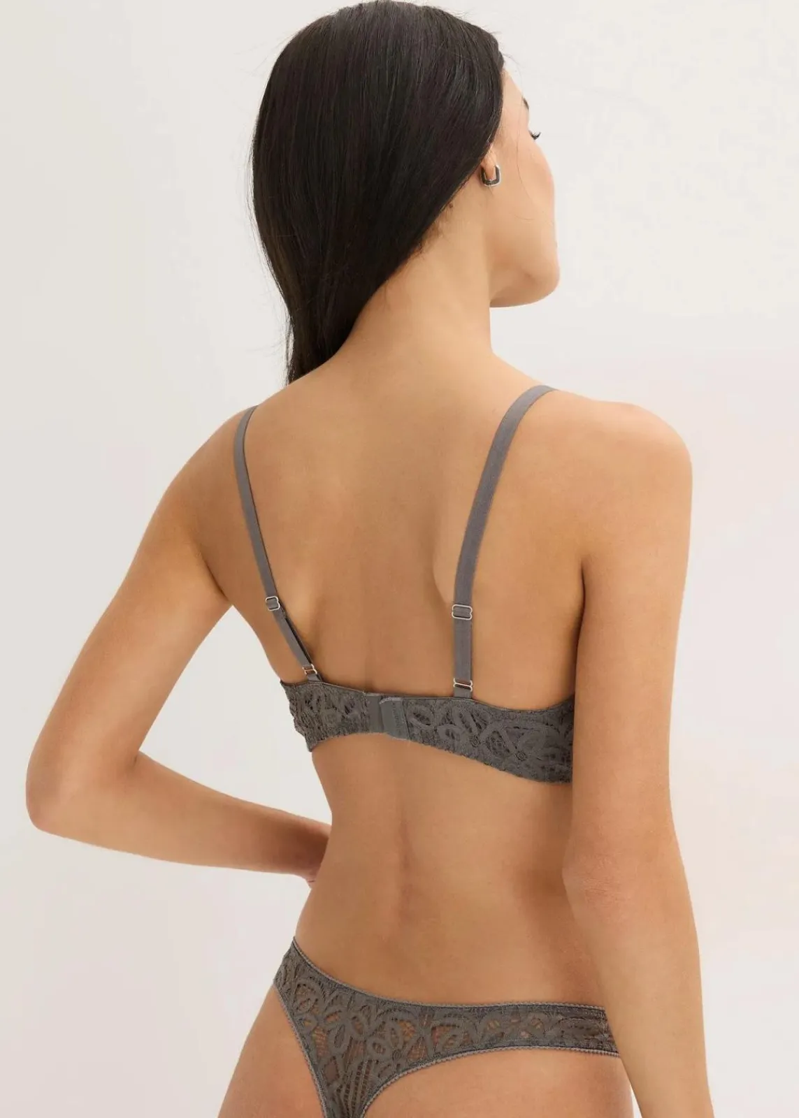 bonprix Große Cups D-H|Bhs^Balconette-BH aus Spitze granitgrau
