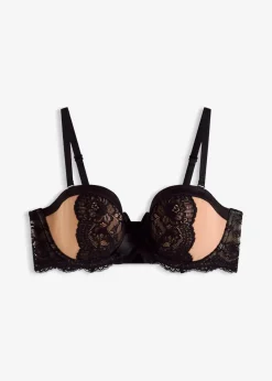 bonprix Bhs|Dessous^Balconette-BH aus zarter Spitze schwarz