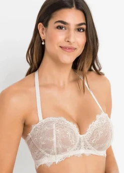 bonprix Große Cups D-H|Bhs^Balconette-BH aus zarter Spitze ecru/hellbraun